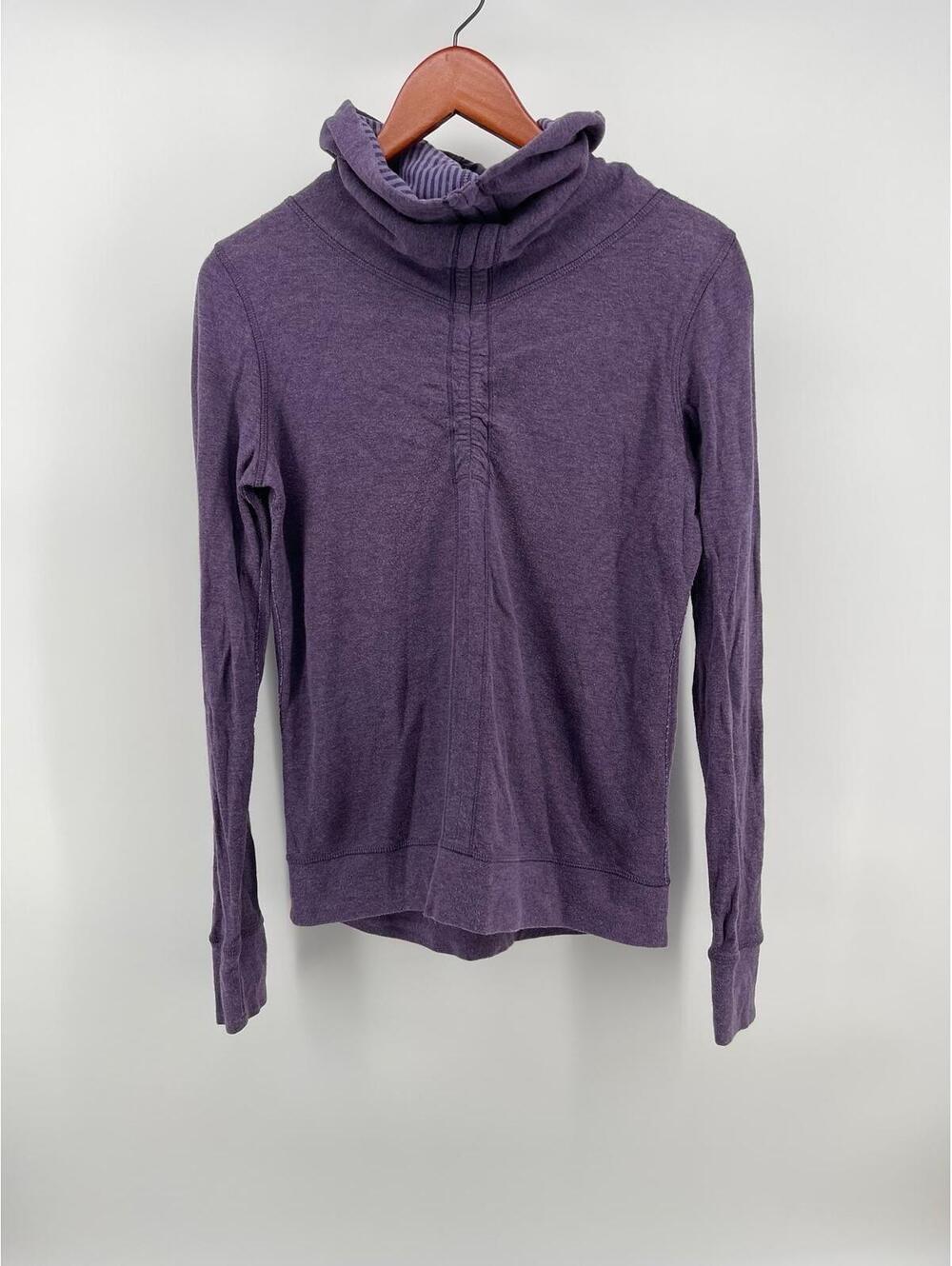 Lululemon Y2K In A Cinch Reversible Pullover Purple Striped Long Sleeve Womens - Picture 2 of 9